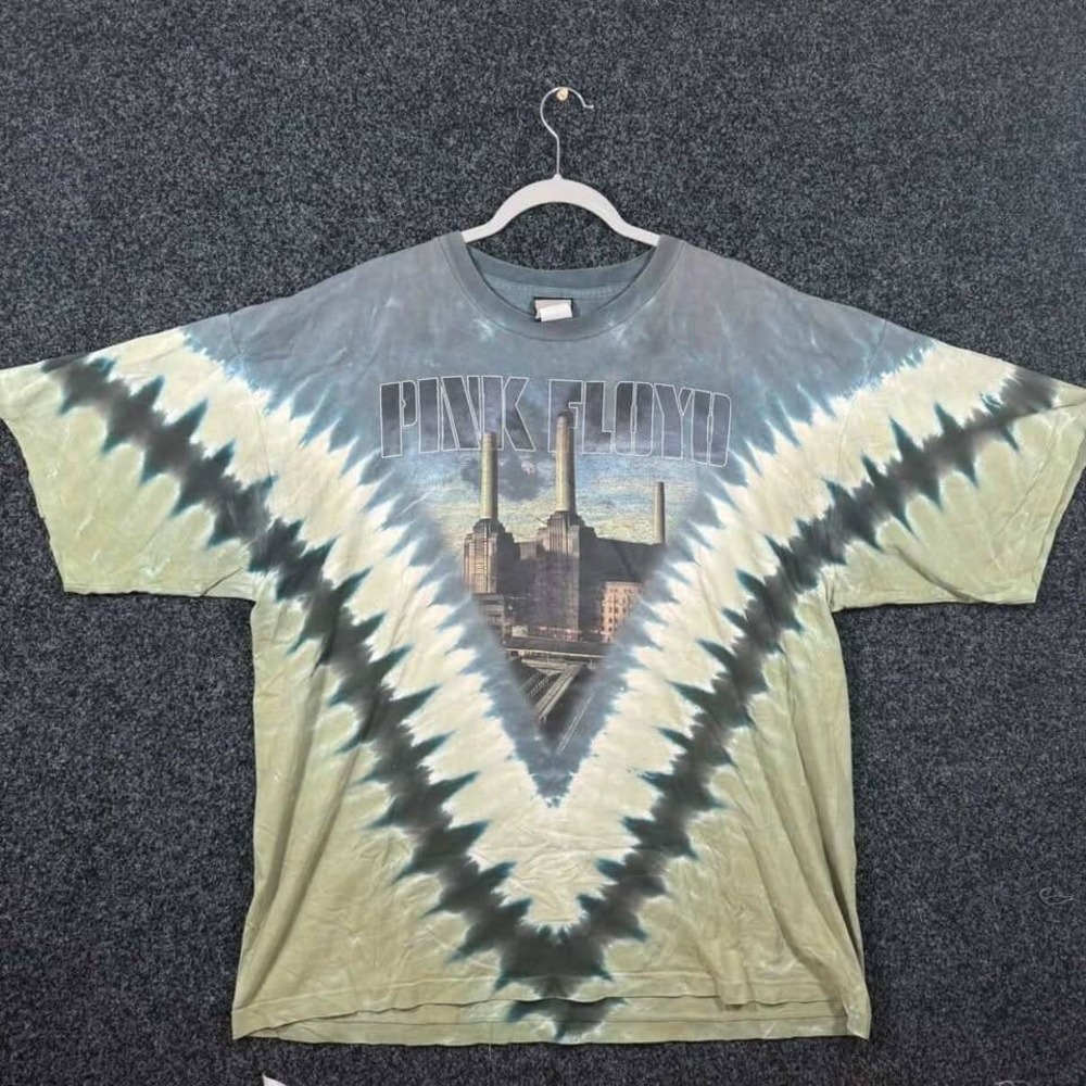 Pink Floyd Animals Tie Dye Liquid Blue Shirt 1999 Vintage Band Tee 26x32 XXL
